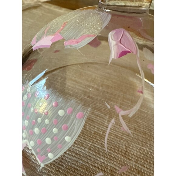 Hand Painted Lolita "Ballerina Swirl" Ice Cream Bowl Dish Pink - Picture 8 of 12